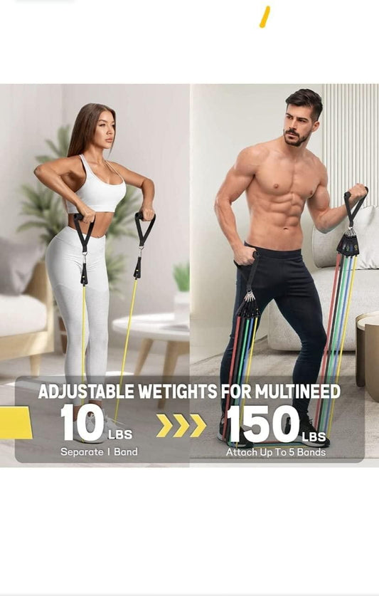 Resistance Band Set for GYM & Home Workout