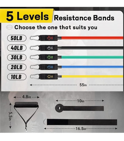 Resistance Band Set for GYM & Home Workout